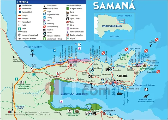 Mapa turistico Las Galeras